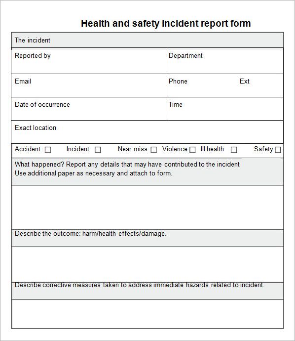 how to write an incident report in hospital