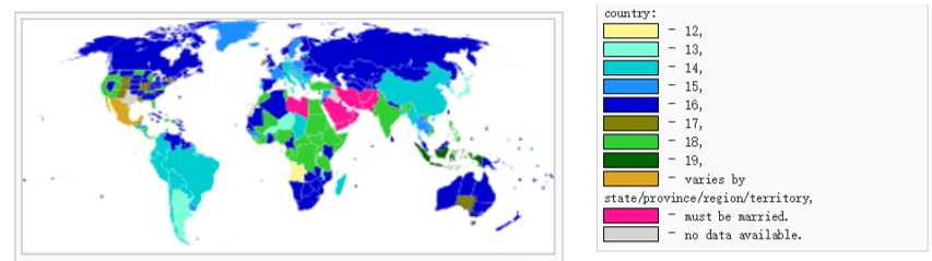 Карта возраста согласия в мире. Возраст согласия. Возраст согласия в мире. Возраст согласия в Америке. Снижение возраста согласия