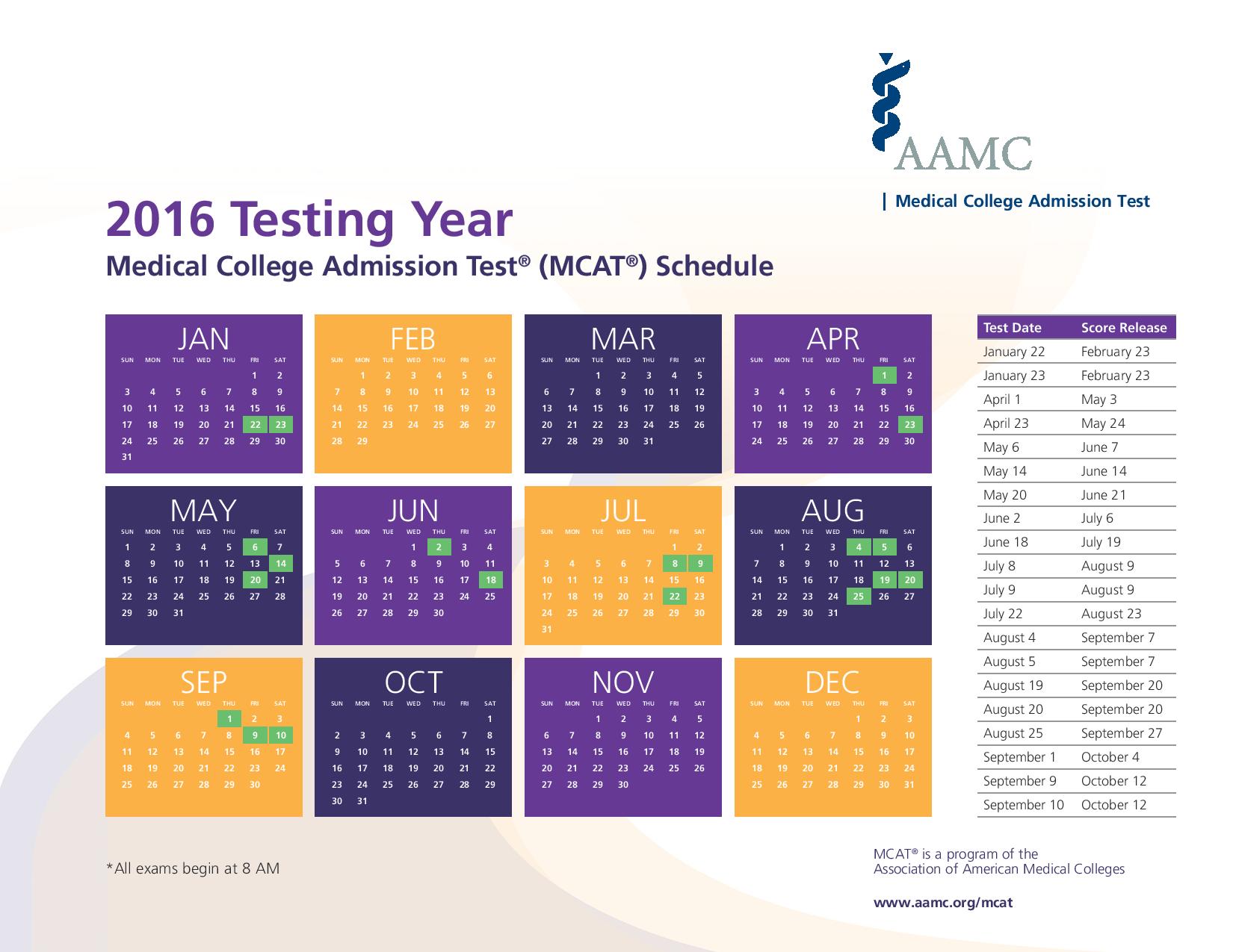 When to Take the MCAT
