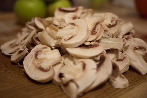 Mushrooms sliced