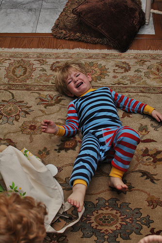 Tantrum on floor